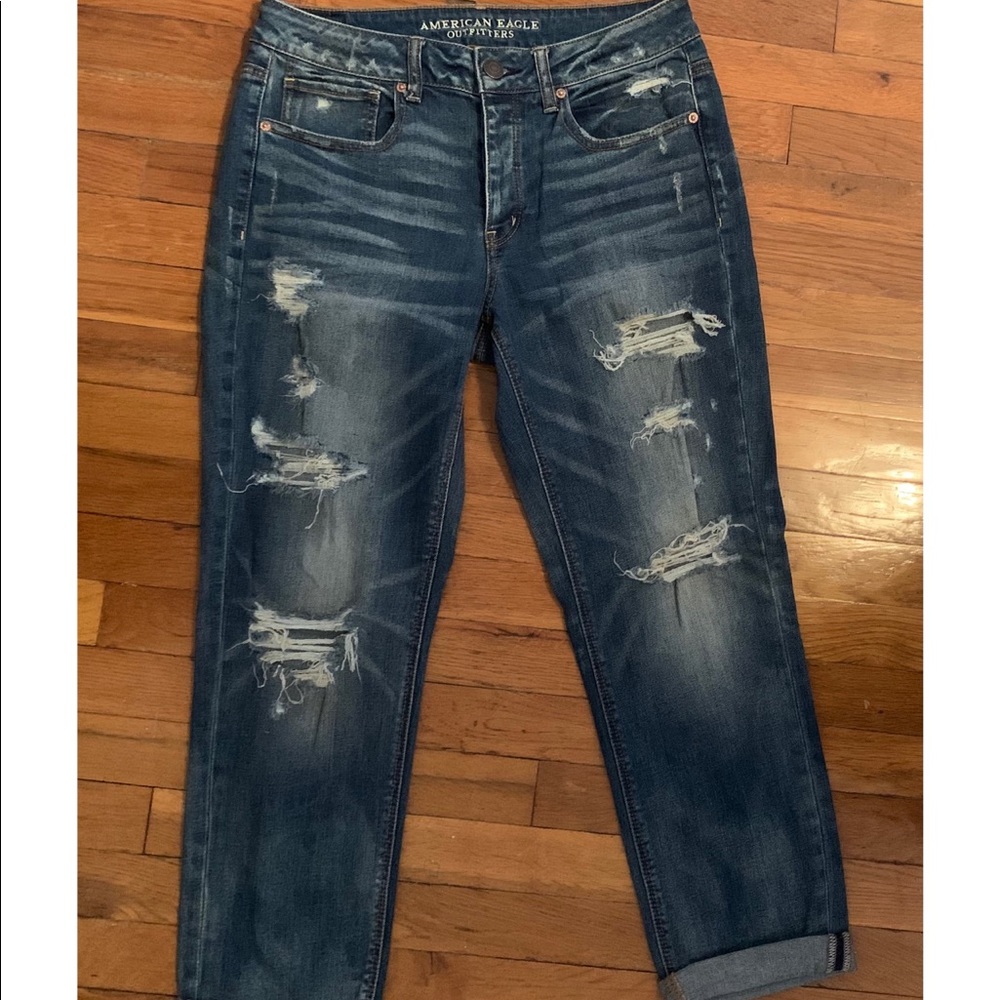 American Eagle Cuffed “Tomgirl” Jeans